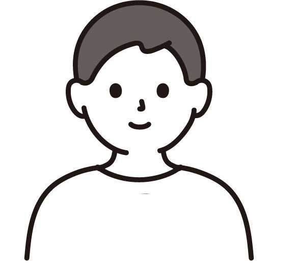 キクチシング　ひたちなか寝具店　ワンエムフォー21ホルミシス寝具を使ったお客様の声の顔のイラスト