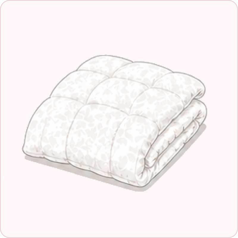 掛けふとんのイラスト（合宿用）